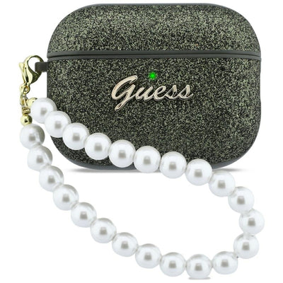 Husa Guess Glitter Pearl Curea pentru AirPods Pro 3 - Negru And Glitter