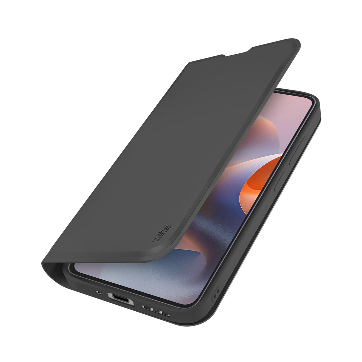 Husa SBS Wallet Smooth pentru Motorola Moto G86 cu Flip Cover - Negru