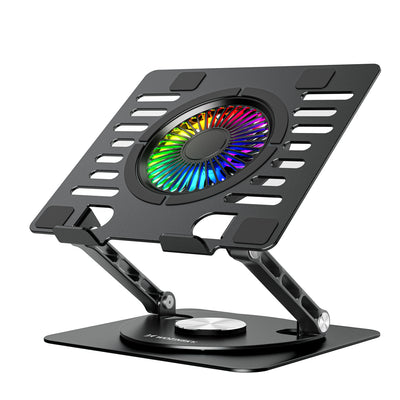 Suport auto Wozinsky Coolbase RGB 360° Cooling Stand pentru Laptop And Tablet - Negru