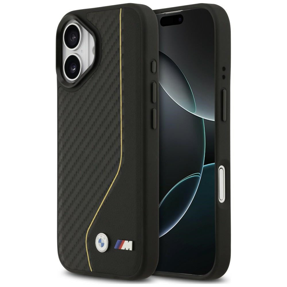 Husa BMW M Carbon Line & Logo Magsafe pentru iPhone 17 - Galben