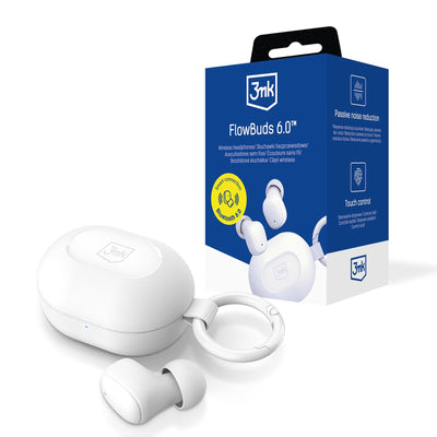 Casti TWS 3mk Flowbuds 6.0 Wireless - Alb