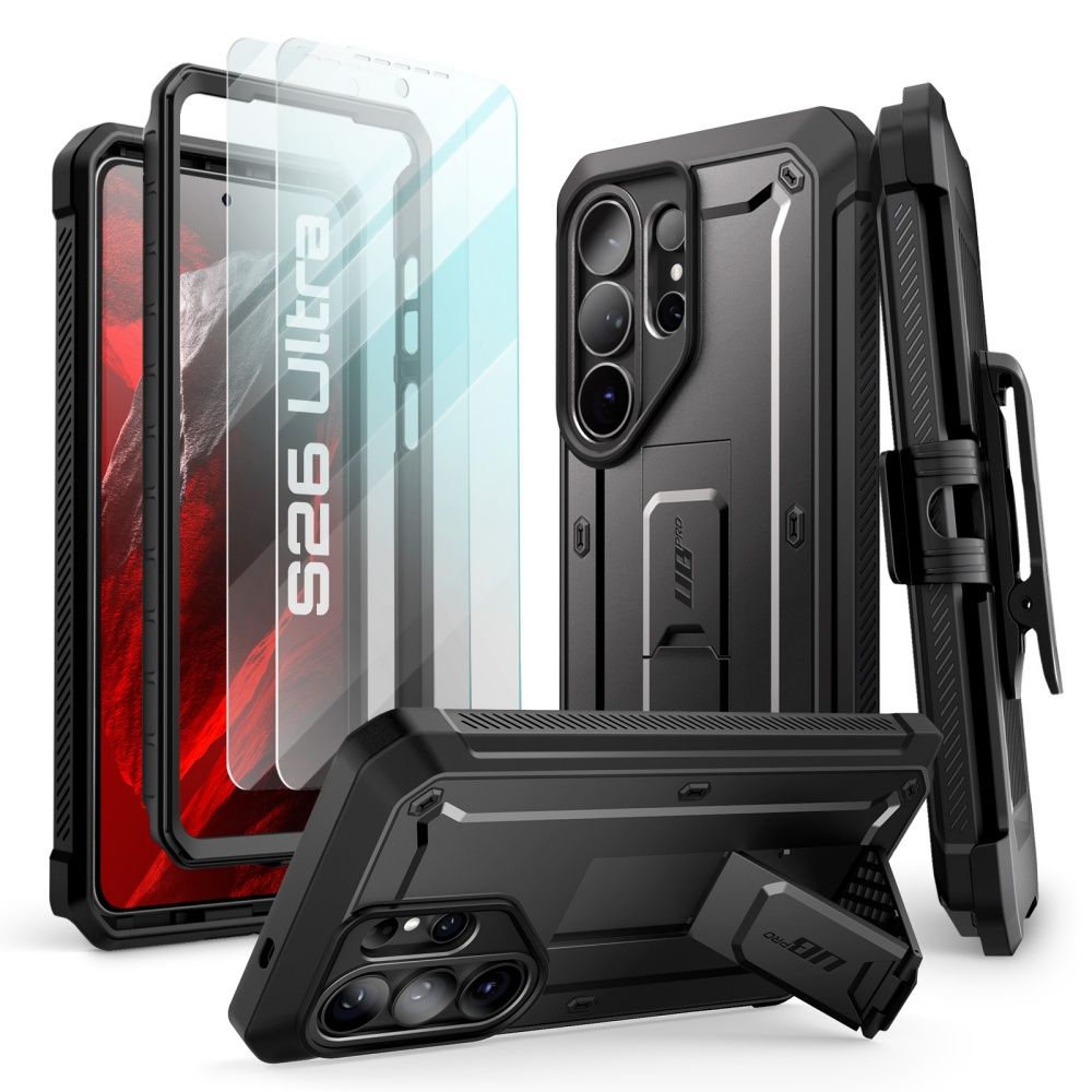 Husa Supcase Unicorn Beetle Pro 2-Pack pentru Samsung Galaxy S26 Ultra - Negru