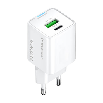 Incarcator priza Wozinsky Wwc-35w Gan Usb-a + Usb-c - Alb