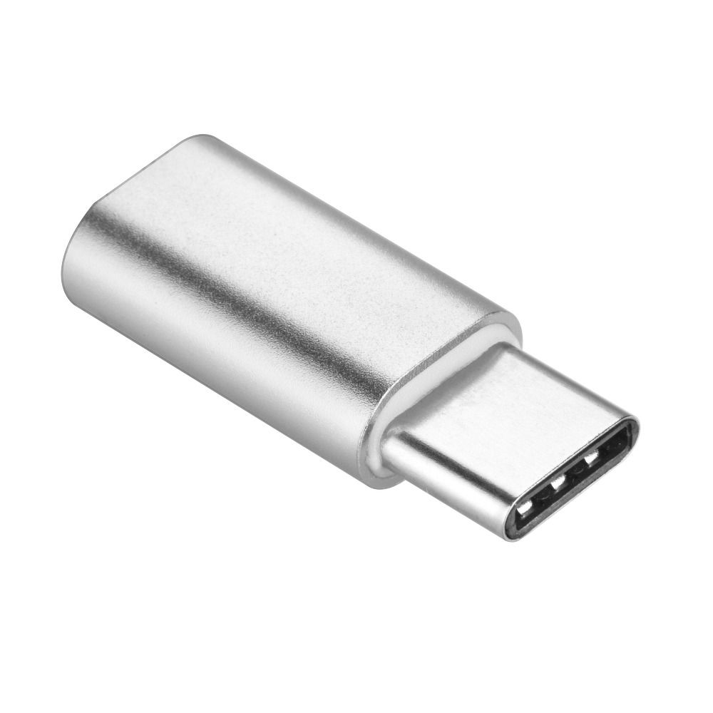 Adaptor Micro USB (Female) To Type C (Male) Argintiu