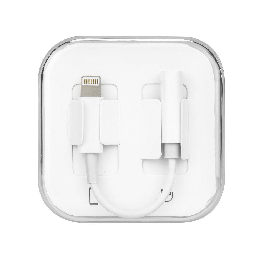 Adaptor AUX Lightning (Male) To Jack 3,5 Mm (Female) BOX Alb