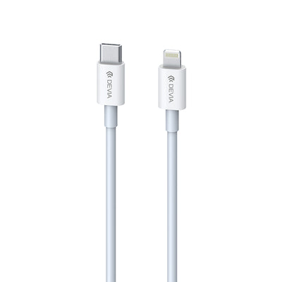 Cablu Devia Smart Ec146 PD Usb-c - Lightning 20W 3A Alb