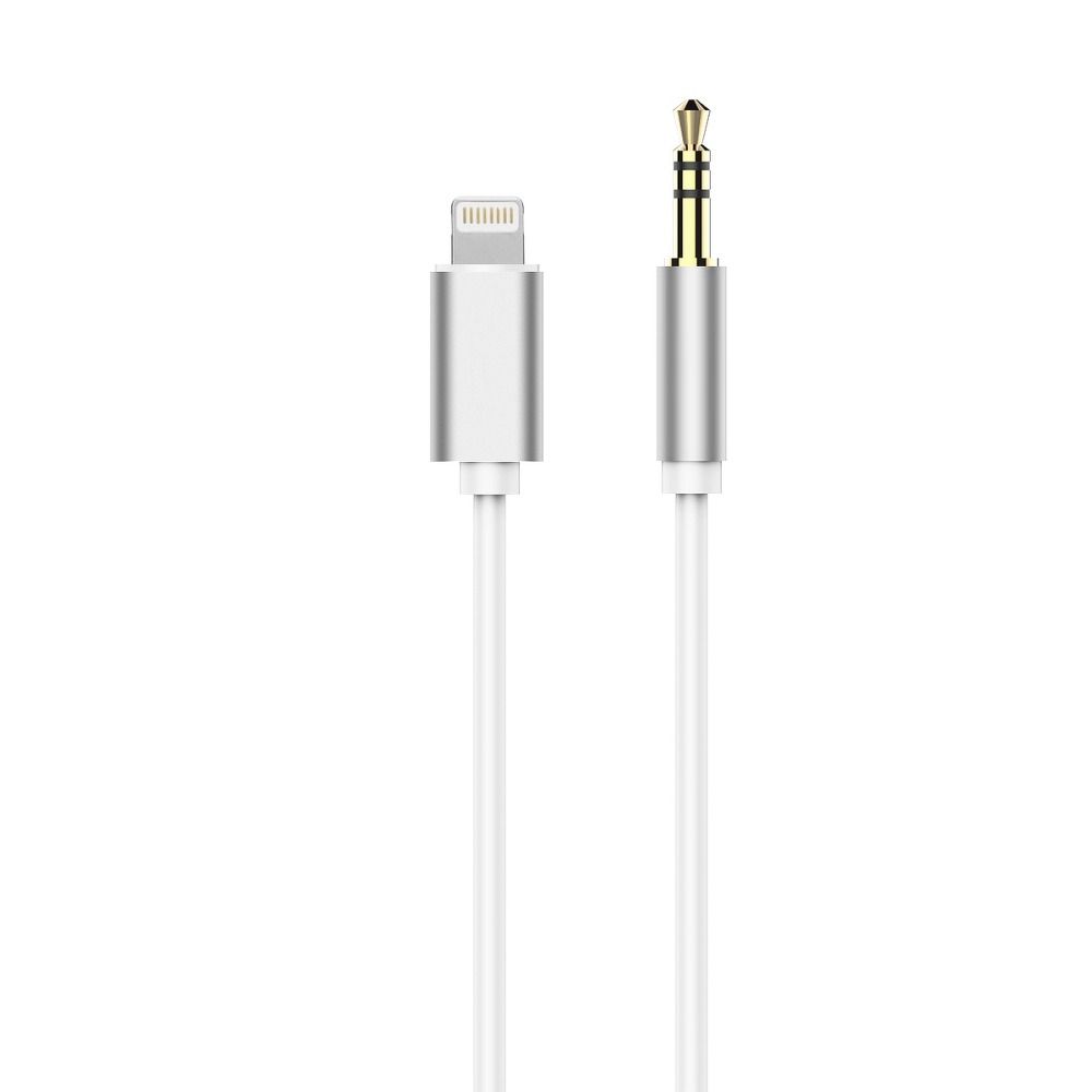 Cablu AUX Lightning (Male) To Jack 3,5 Mm (Male) Alb