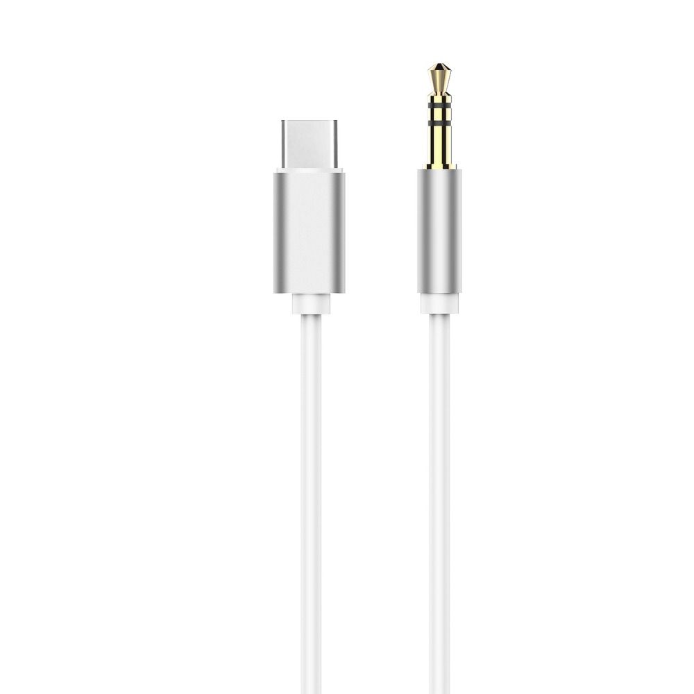Cablu AUX Type C (Male) To Jack 3,5 Mm (Male) Alb