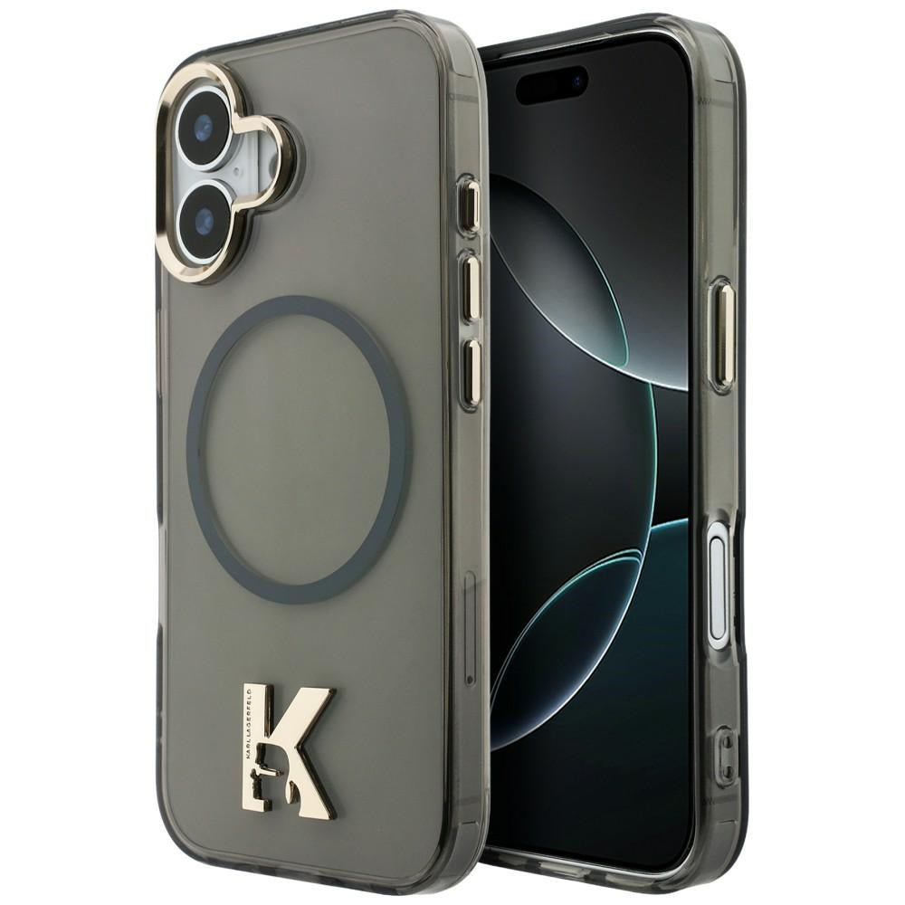 Husa Karl Lagerfeld IML K Head Logo Magsafe pentru iPhone 17 - Negru