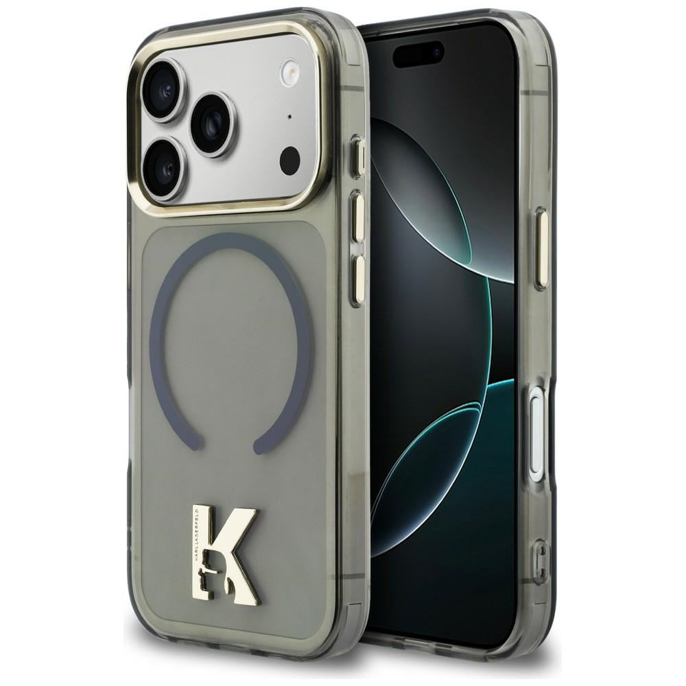 Husa Karl Lagerfeld IML K Head Logo Magsafe pentru iPhone 17 Pro - Negru