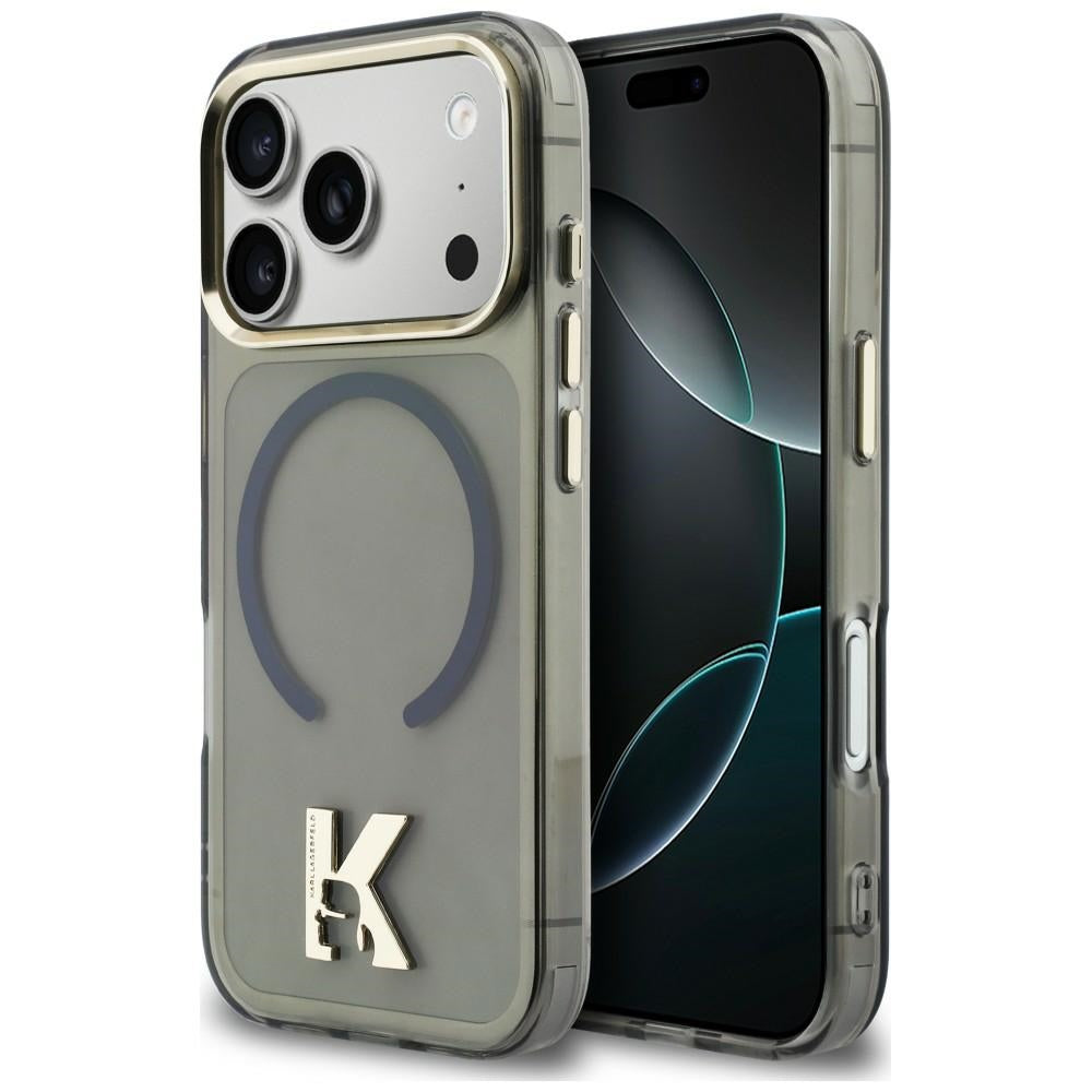Husa Karl Lagerfeld IML K Head Logo Magsafe pentru iPhone 17 Pro Max - Negru
