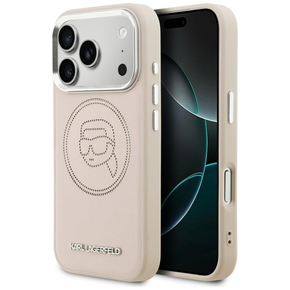 Husa Karl Lagerfeld K Head Point Logo Magsafe pentru iPhone 17 Pro Max - Roz