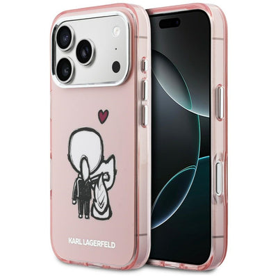 Husa Karl Lagerfeld Karl & Choupette Back Magsafe pentru iPhone 17 Pro Max - Roz