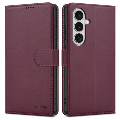 Husa Tech-protect Wallet pentru Samsung Galaxy S26 - Burgundy