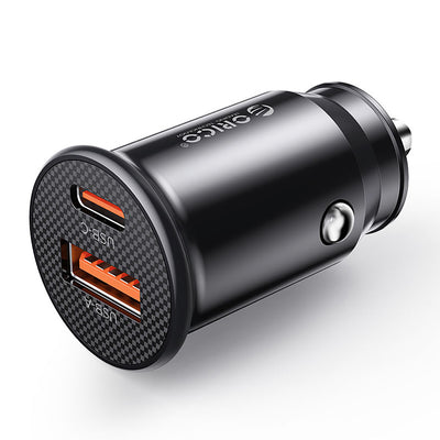 Incarcator auto Orico Powermini 30W Usb-c + Usb-a - Negru