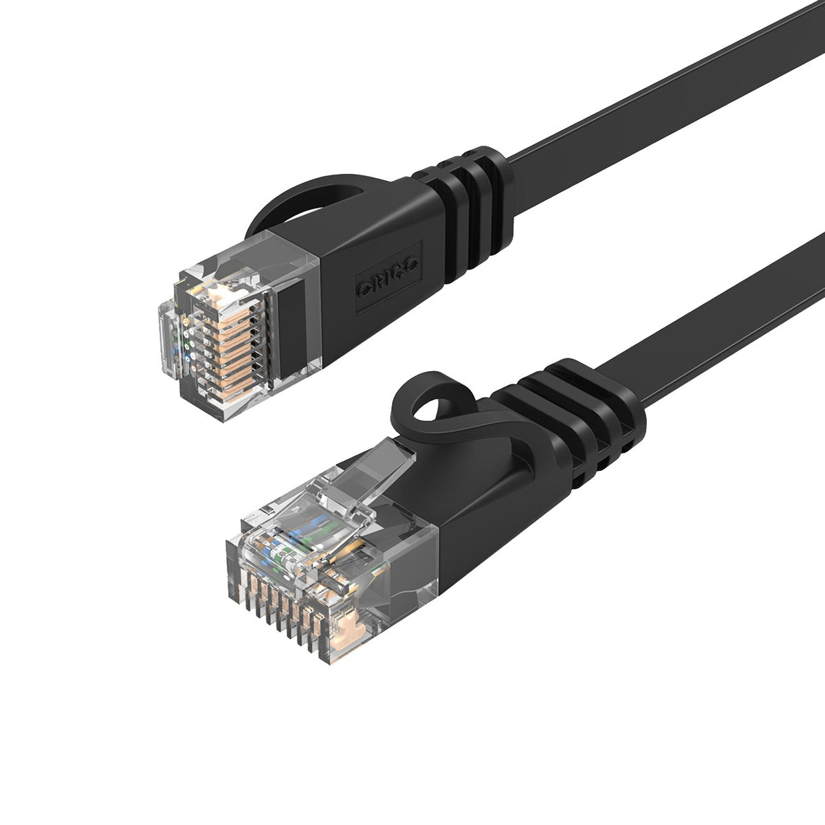 Cablu Orico Cat6 1000Mbps Rj45 Ethernet Network Internet LAN Flat 0.5m - Negru