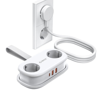 Cablu Orico AP3 20W Gan 5in1 Power Strip 2x AC + 2x Usb-a + 1x Usb-c - Alb