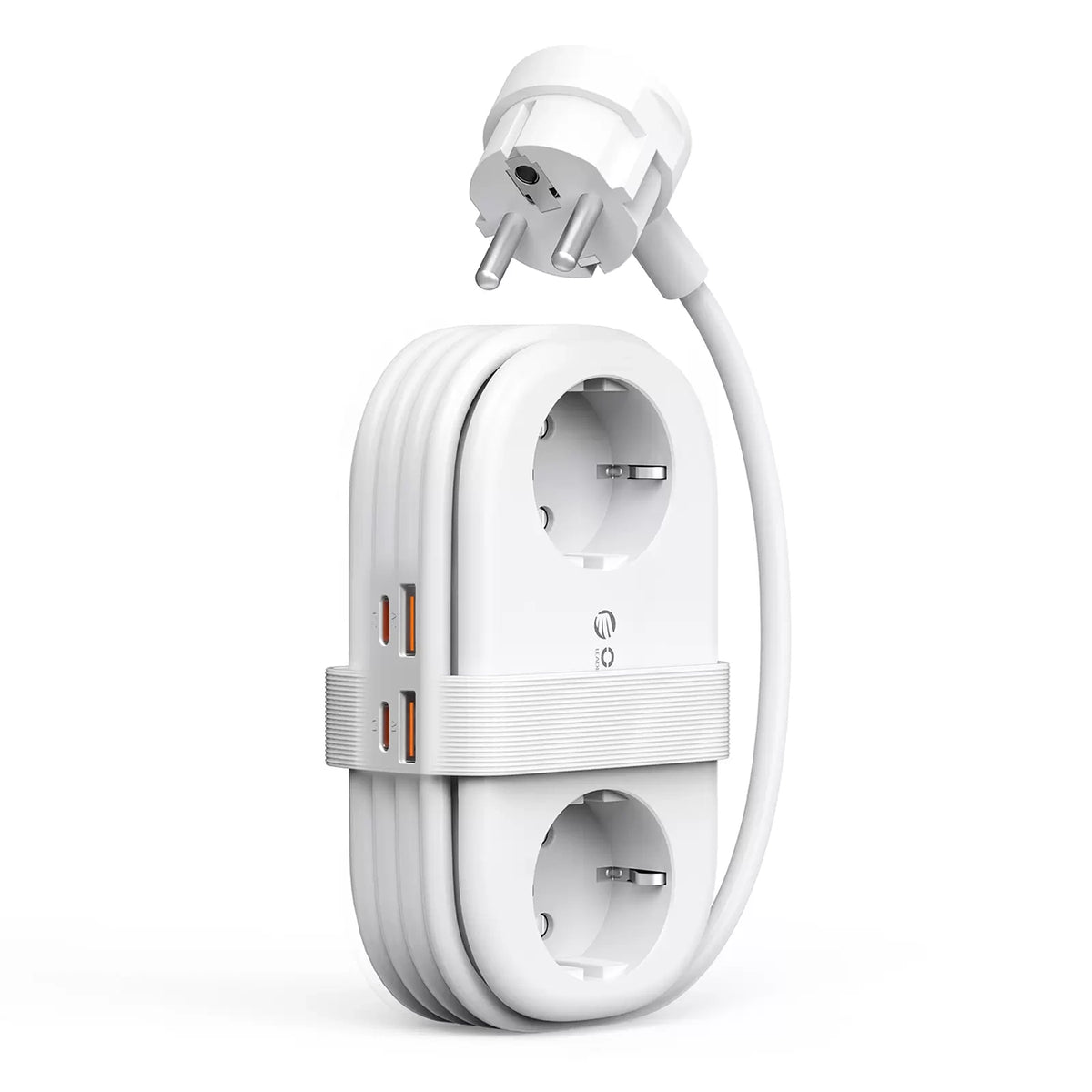 Cablu Orico AP3 65W Gan 6in1 Power Strip 2x AC + 2x Usb-a + 2x Usb-c - Alb