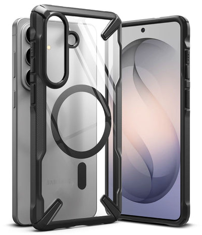 Husa Ringke Fusion X Magnetic Magsafe pentru Samsung Galaxy S26+ - Transparent Negru