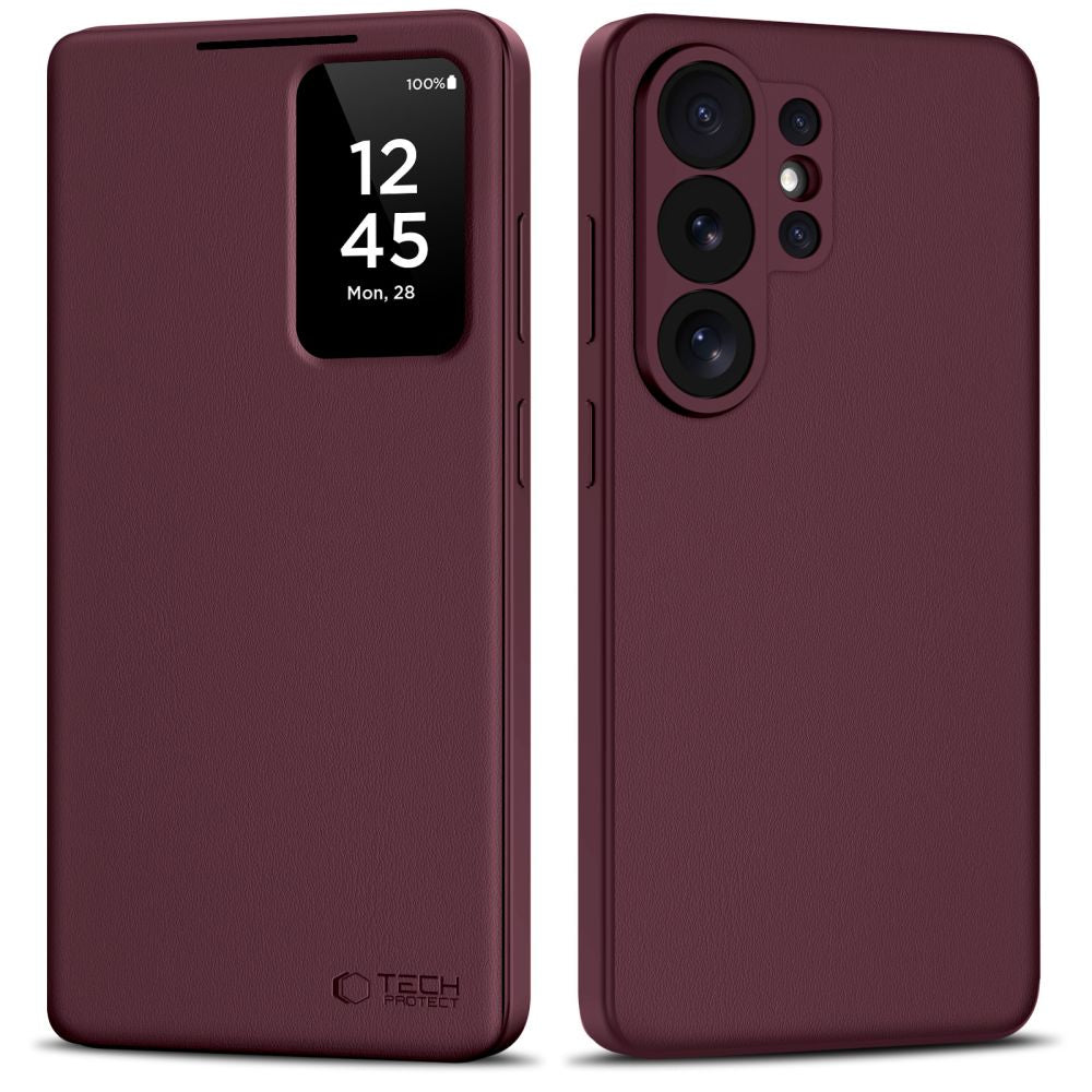 Husa Tech-protect Smart Wallet pentru Samsung Galaxy S26 Ultra - Burgundy