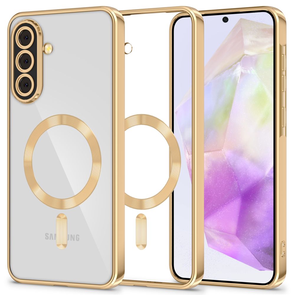 Husa Tech-protect Magflex Magsafe pentru Samsung Galaxy A37 5G - Transparent Auriu