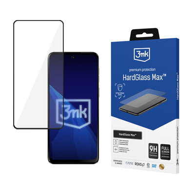 Folie Reinforced Full Coverage sticla 3mk Hardglass Max Negru pentru Motorola Moto G55 5G