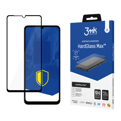 Folie Reinforced Full Coverage sticla 3mk Hardglass Max Negru pentru Xiaomi Redmi 13C / Poco C65