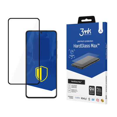 Folie Reinforced Full-screen sticla 3mk Hardglass Max Negru pentru Samsung Galaxy S21+ 5G