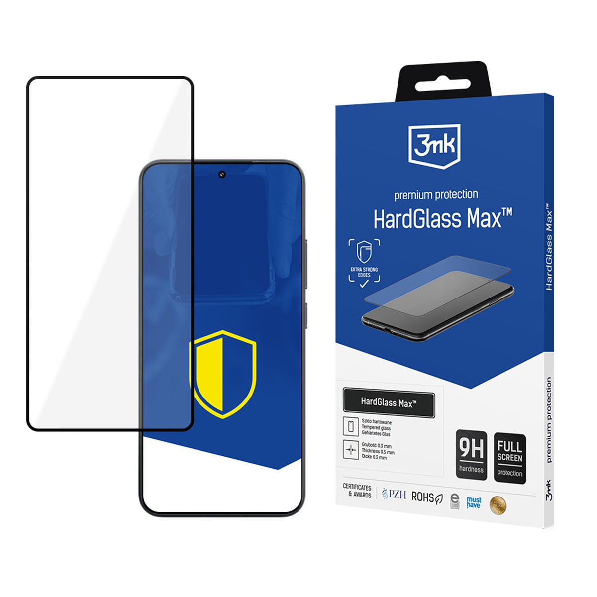 Folie Reinforced Full-screen sticla 3mk Hardglass Max Negru pentru Xiaomi 15