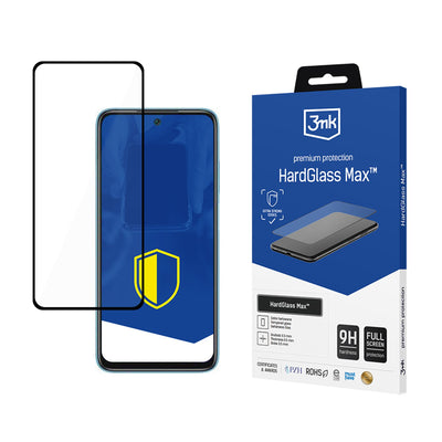 Folie Reinforced Full Screen sticla 3mk Hardglass Max Negru pentru Xiaomi Redmi 10 2022