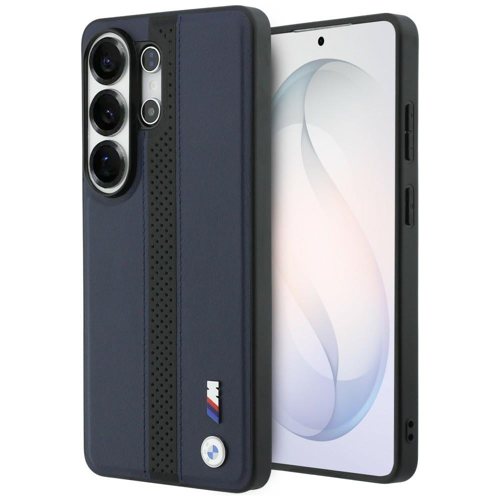 Husa BMW Perforated Stripe Logo Magsafe pentru Samsung Galaxy S26 Ultra - Bleumarin