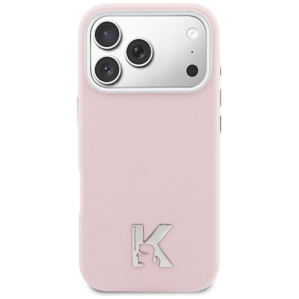Husa Karl Lagerfeld Karl Head Logo Magsafe pentru iPhone 17 - Roz