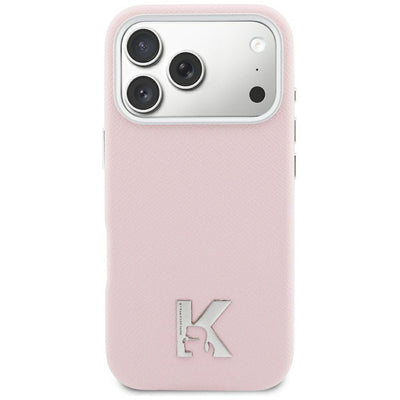 Husa Karl Lagerfeld Karl Head Logo Magsafe pentru iPhone 17 - Roz
