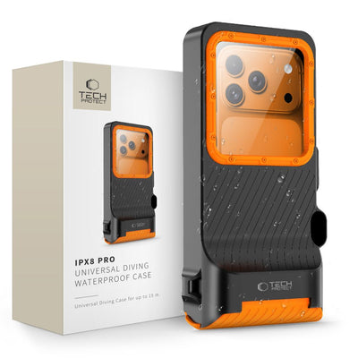 Husa Tech-protect Ipx8 Pro Waterproof - Portocaliu And Negru