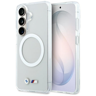 Husa BMW IML Shockproof Metal Logo Magsafe pentru Samsung Galaxy S26 - Transparent