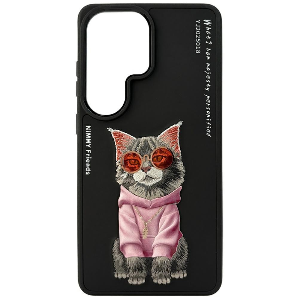 Husa Nimmy Glasses Cool Cat pentru Samsung Galaxy S26 Ultra - Negru