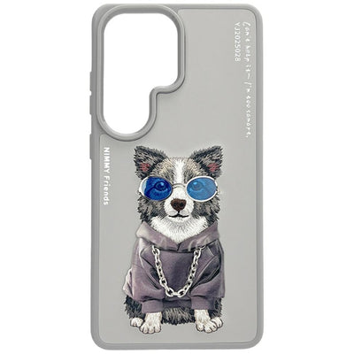 Husa Nimmy Glasses Cool Dog pentru Samsung Galaxy S26 Ultra - Gri