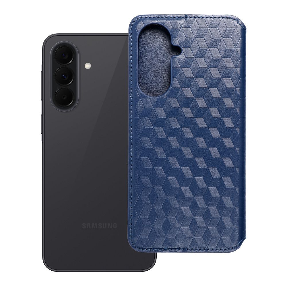 Husa Cubic Book Flip pentru Samsung A37 Albastru