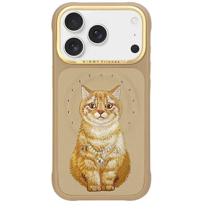 Husa Nimmy Lucky Fashion Cat Magsafe pentru iPhone 17 Pro - Maro