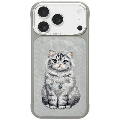 Husa Nimmy Lucky Fashion Cat Magsafe pentru iPhone 17 Pro - Gri