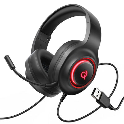 Casti QCY V200 Pro Wired Gaming cu 7.1 Sound And Detachable Microphone - Negru