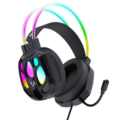 Casti Wozinsky Wired Gaming cu Microphone And RGB Backlight - Negru