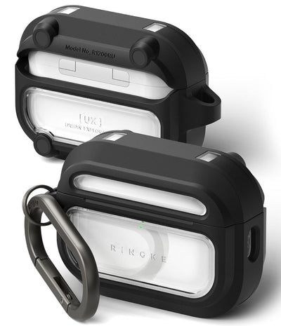 Husa Ringke UX Magnetic pentru AirPods Pro 3 - Negru And Transparent