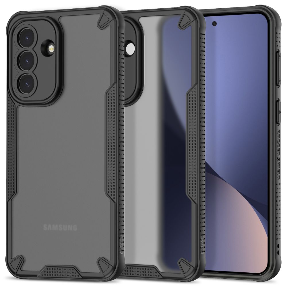 Husa Tech-protect Rugged Shield pentru Samsung Galaxy A57 5G - Translucent Negru