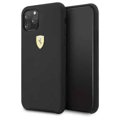 Husa Ferrari Silicone Na iPhone 11 Pro Max - Negru