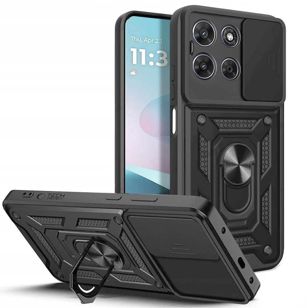 Husa Tech-protect Camshield Pro pentru Motorola Moto G67 / G77 - Negru