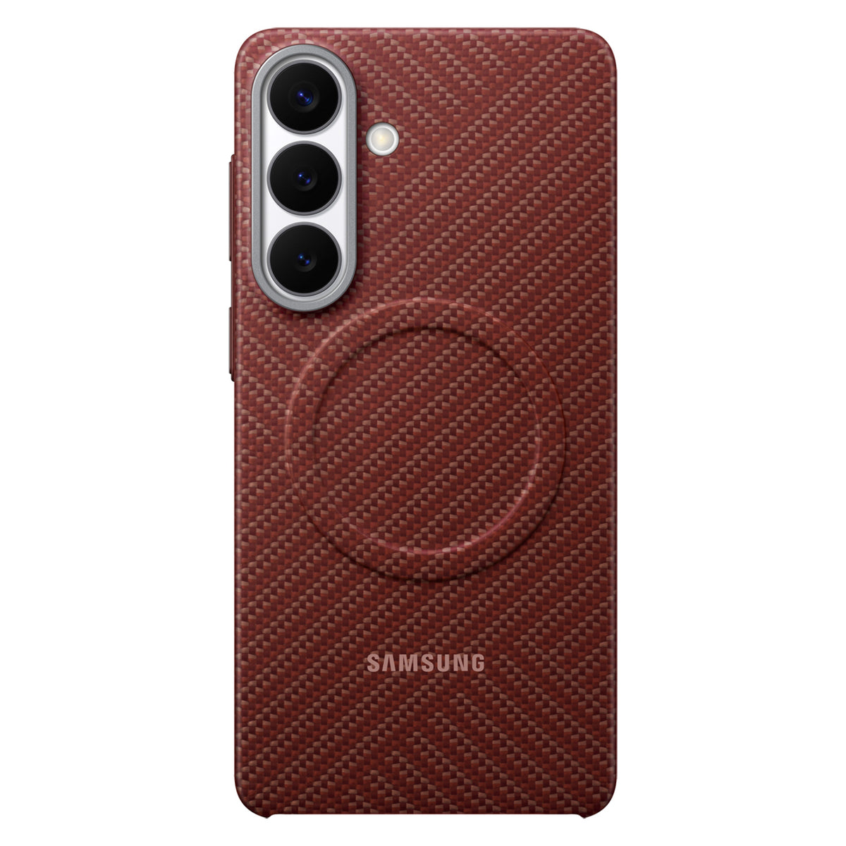 Husa Samsung Carbon Magnet pentru Samsung Galaxy S26+, Compatible cu Magsafe - Rosu