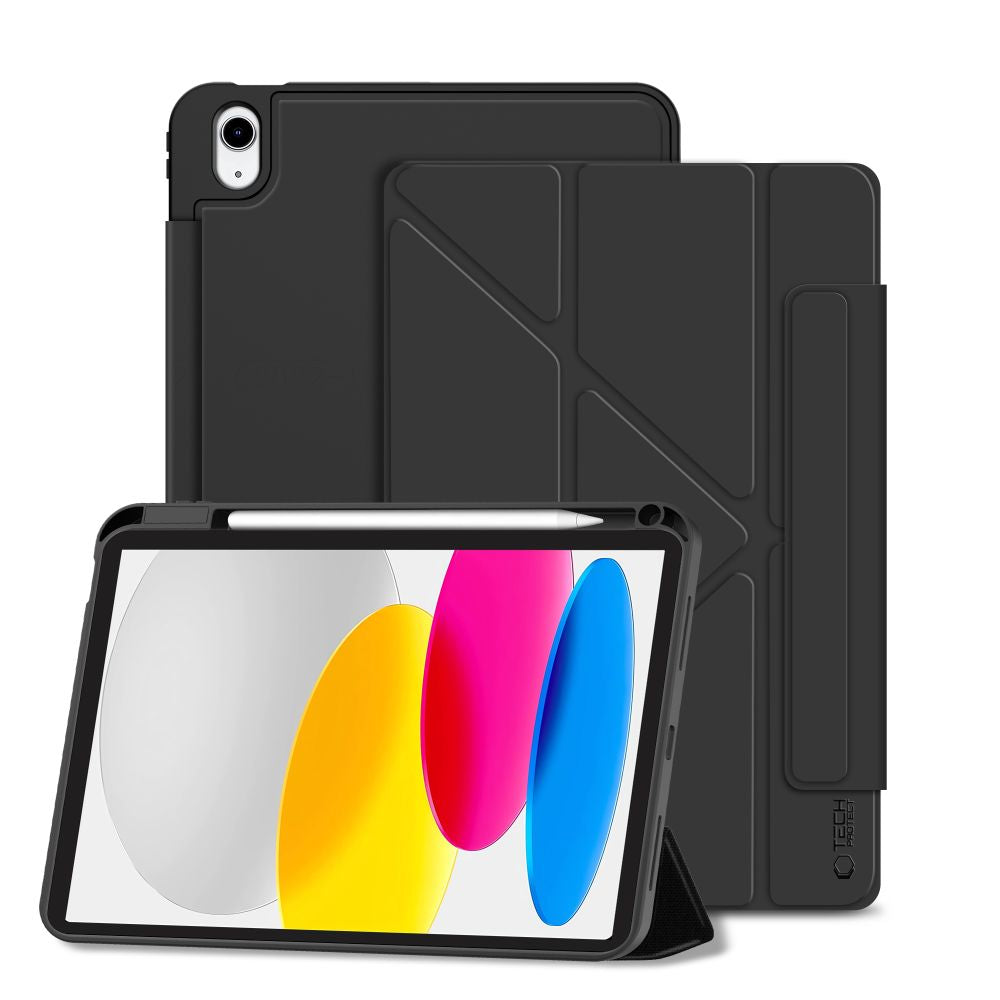Husa Tech-protect SC Pen Origami pentru iPad 10.9" 2022 / 2025 - Negru