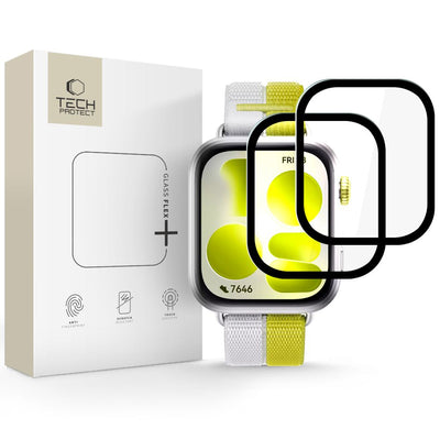Folie Tech-protect Glass Flex+ 2-Pack Hybrid Glass pentru Huawei Watch Fit 5 - Negru