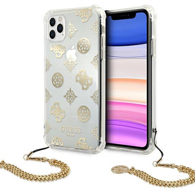 Husa Guess Peony Chain Collection Na iPhone 11 Pro - Złote